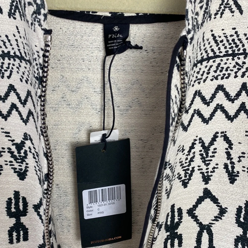 NEW Maison Scotch Scotch & Soda Jolie Vanabonde Aztec Southwest Print Car Coat - Picture 7 of 14